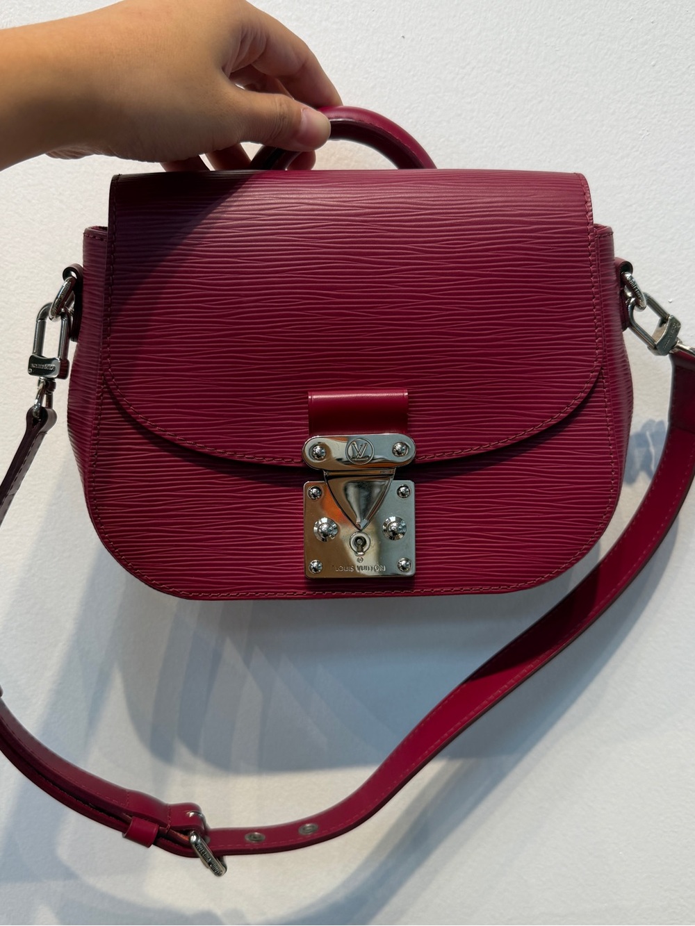 Louis Vuitton Burgundy Epi Leather Top Handle Satchel